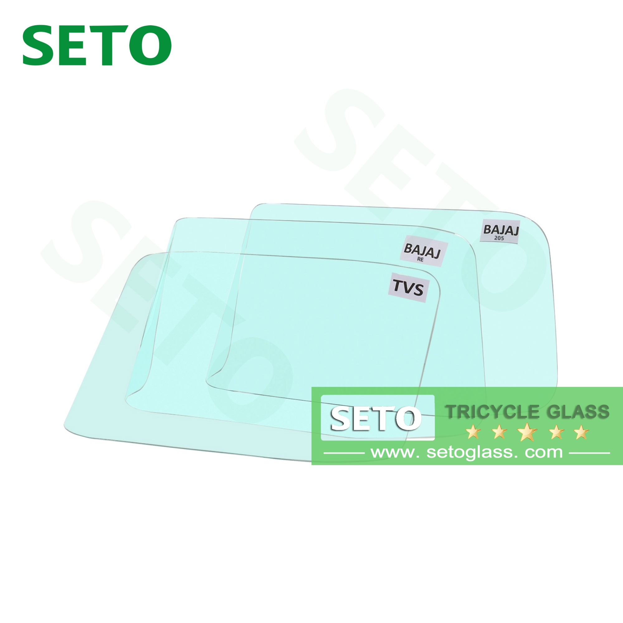 รถสามล้อสามล้อหน้ากระจกหน้ารถ/กระจกหน้ากระจก Bajaj TVS King King