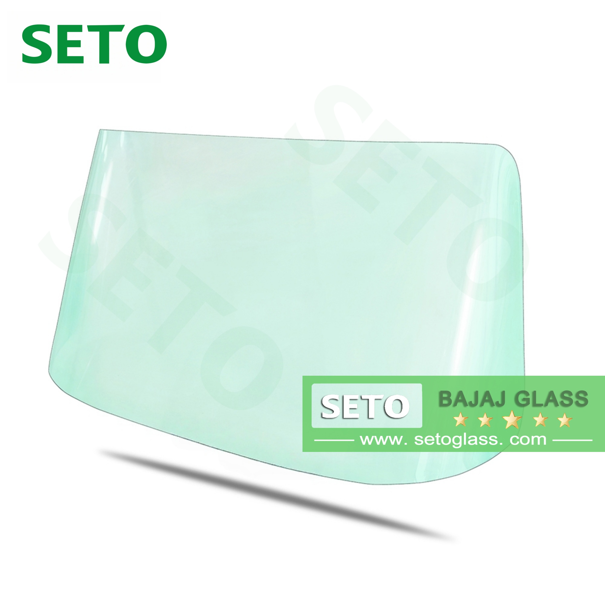 Bajaj Auto Rickshaw ส่วน Bajaj RE 205 สามล้อหน้ากระจกหน้ากระจกกระจกหน้ารถ 